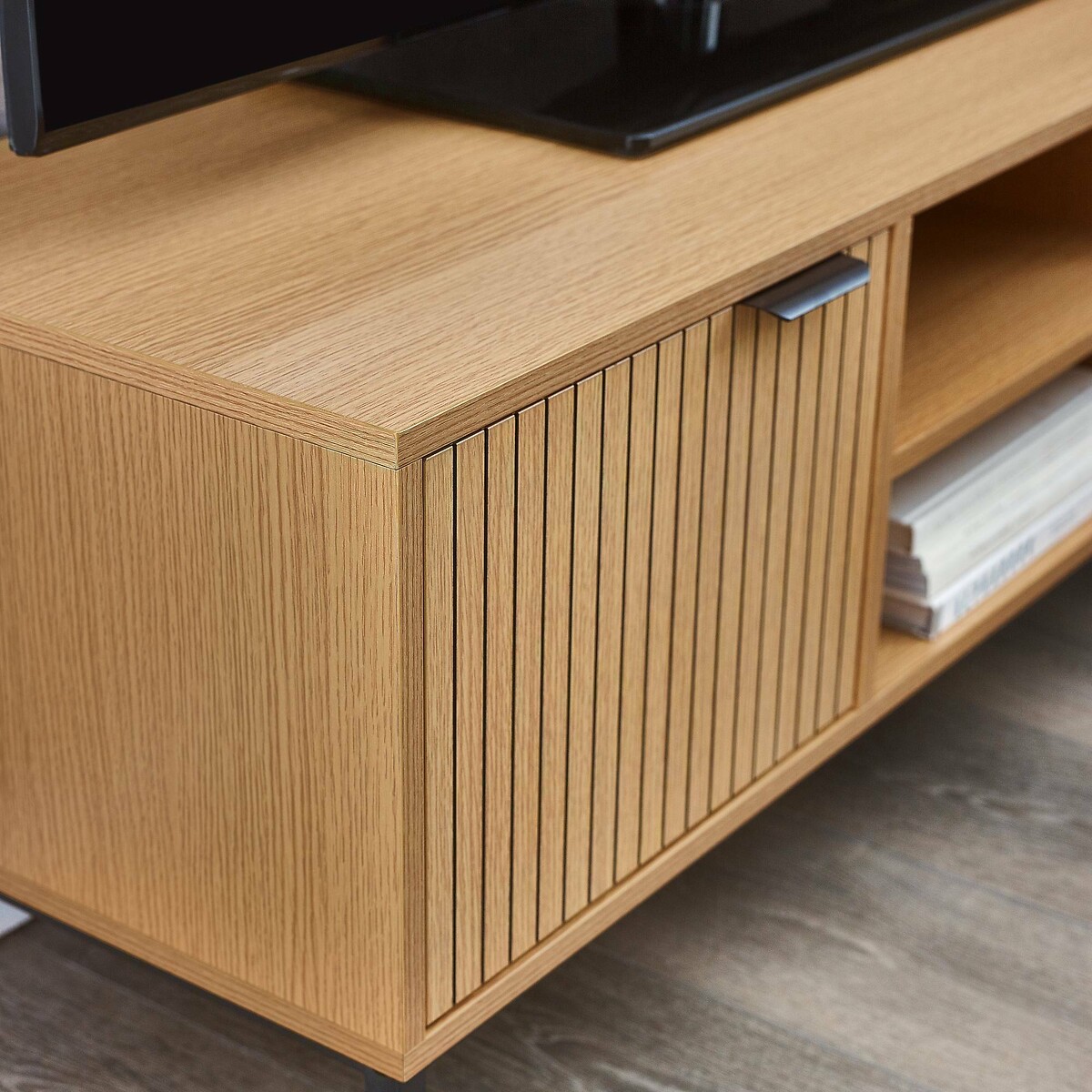 Gia Slatted Oak TV Unit oak, SO'HOME