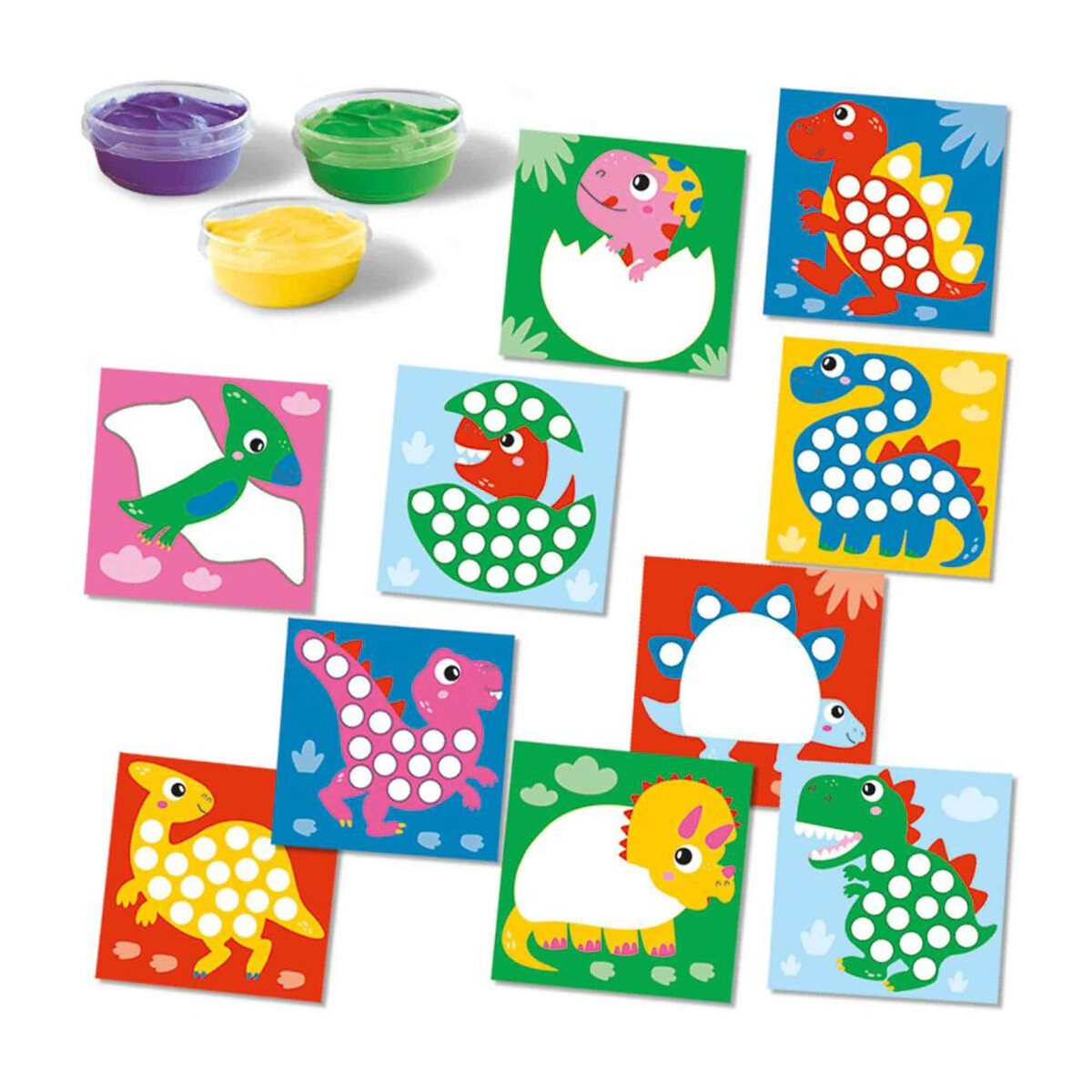Brinquedo "Pinta com dedos - dinossauros", SES multicolor, SES