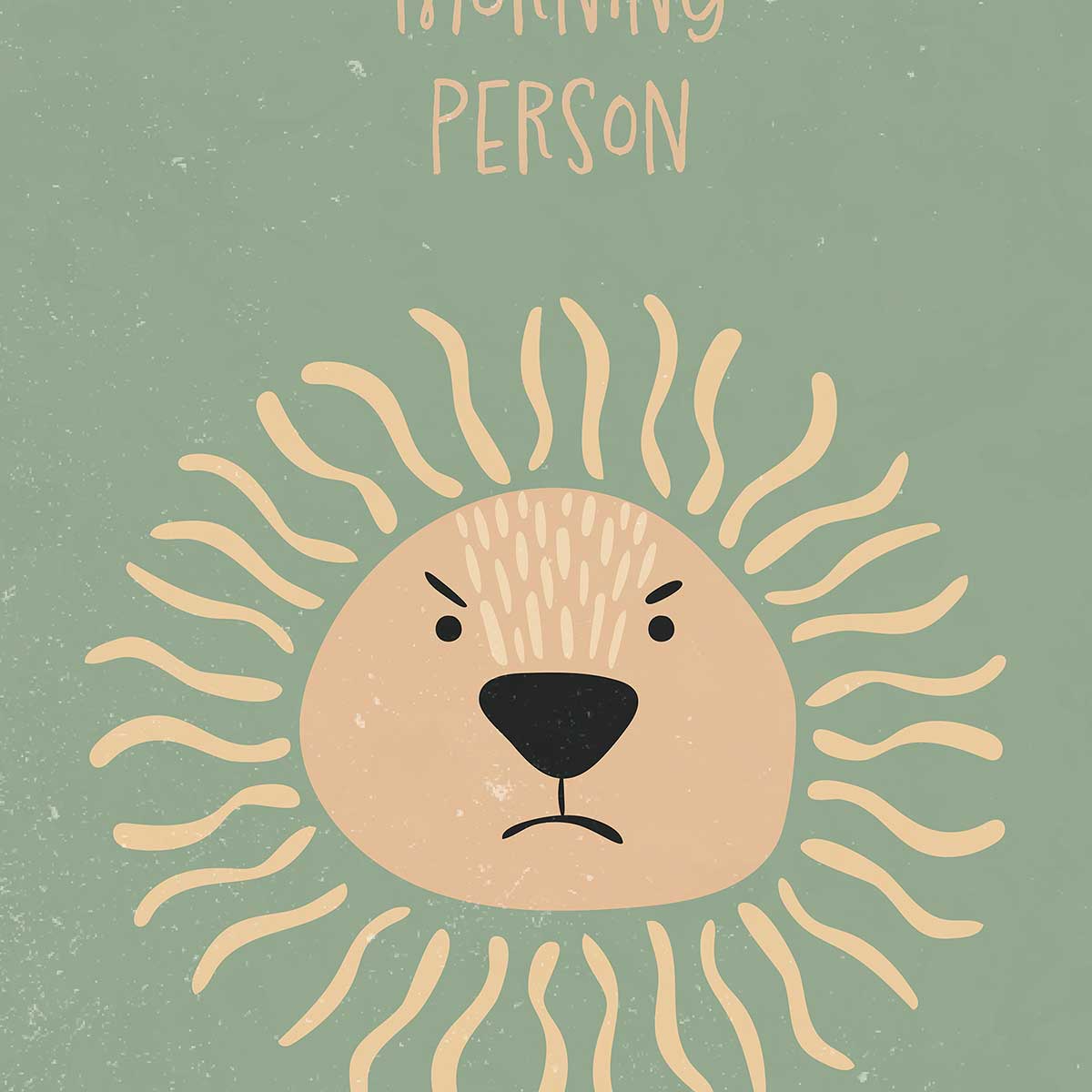 Affiche enfant lion affiche seule, HEXOA