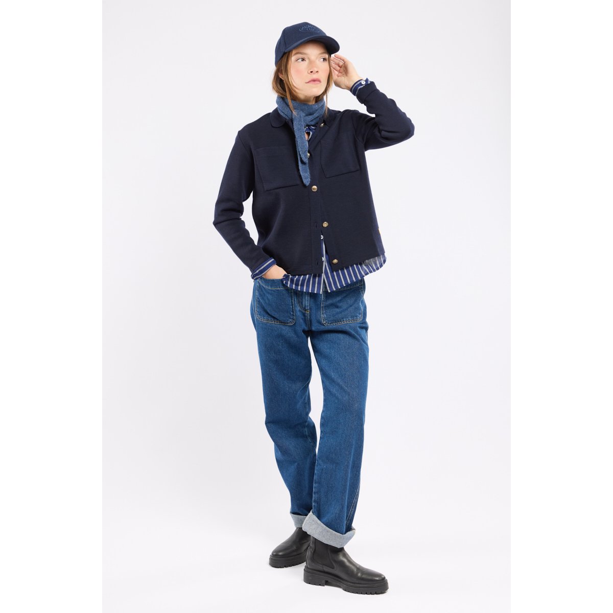 Veste boutonnée Héritage - mecmor rich navy, ARMOR-LUX