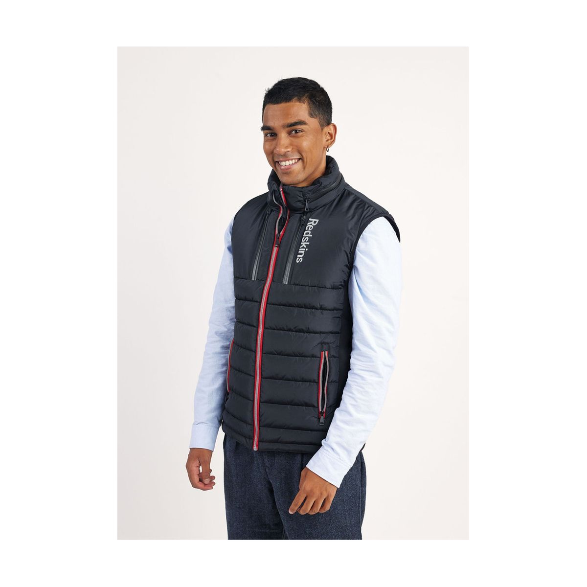 Doudoune col capuche zippé sans manche DEVON SWELL black/black, REDSKINS