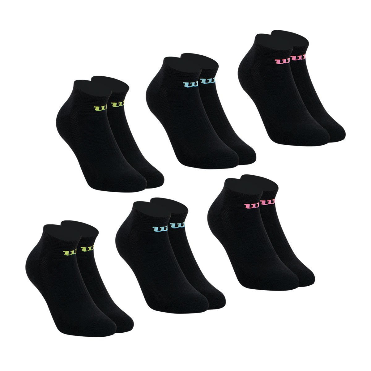 Chaussettes basses, Lot de 6 paires, ESSENTIEL noir-noir-noir-noir-noir-noir, WILSON
