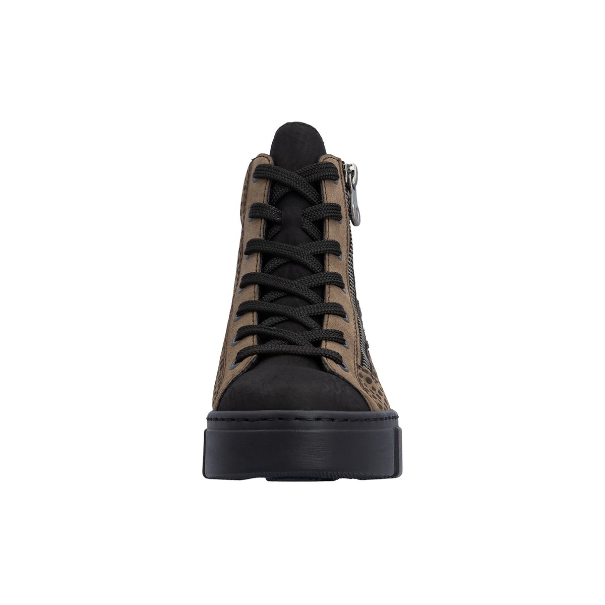 Basket Montante Cuir Malawi marron, RIEKER