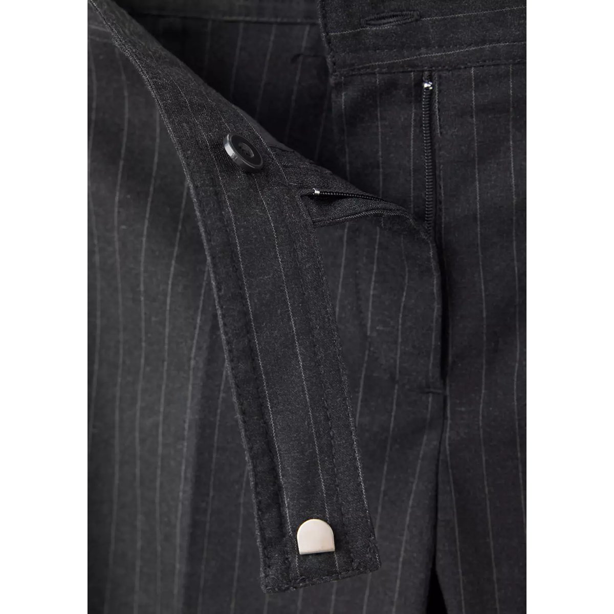 Pantalon flare rayures tennis gris, MANGO