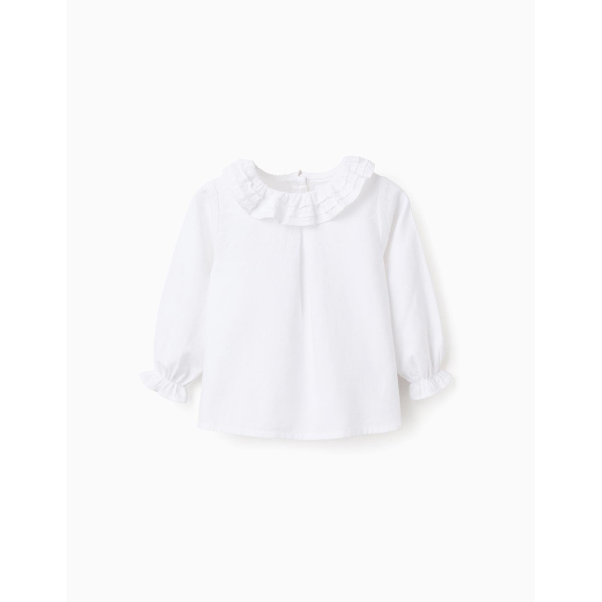 Chemisier en Sergé de Coton avec Volants blanc, ZIPPY