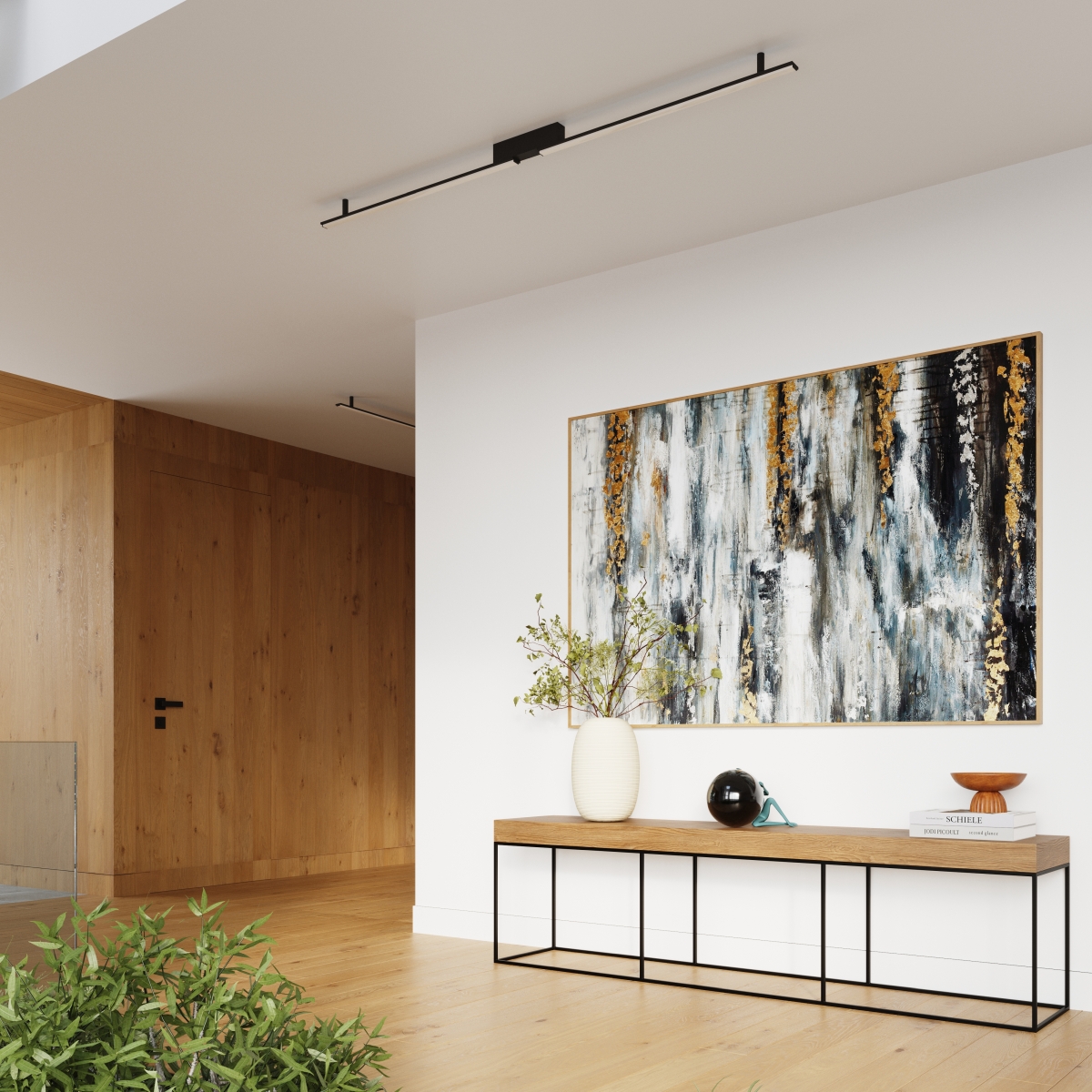 Plafonnier Aluminium Noir LED 2 Lagom noir, EDEN