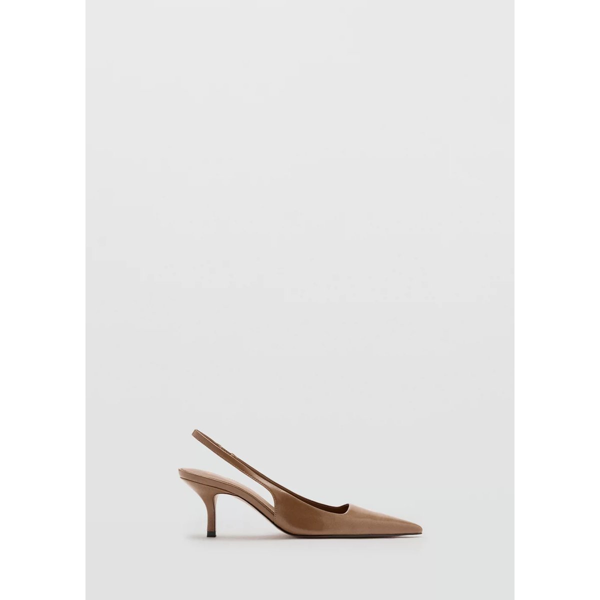 Escarpin à petit talon, ouvert à l’arrière nude, MANGO