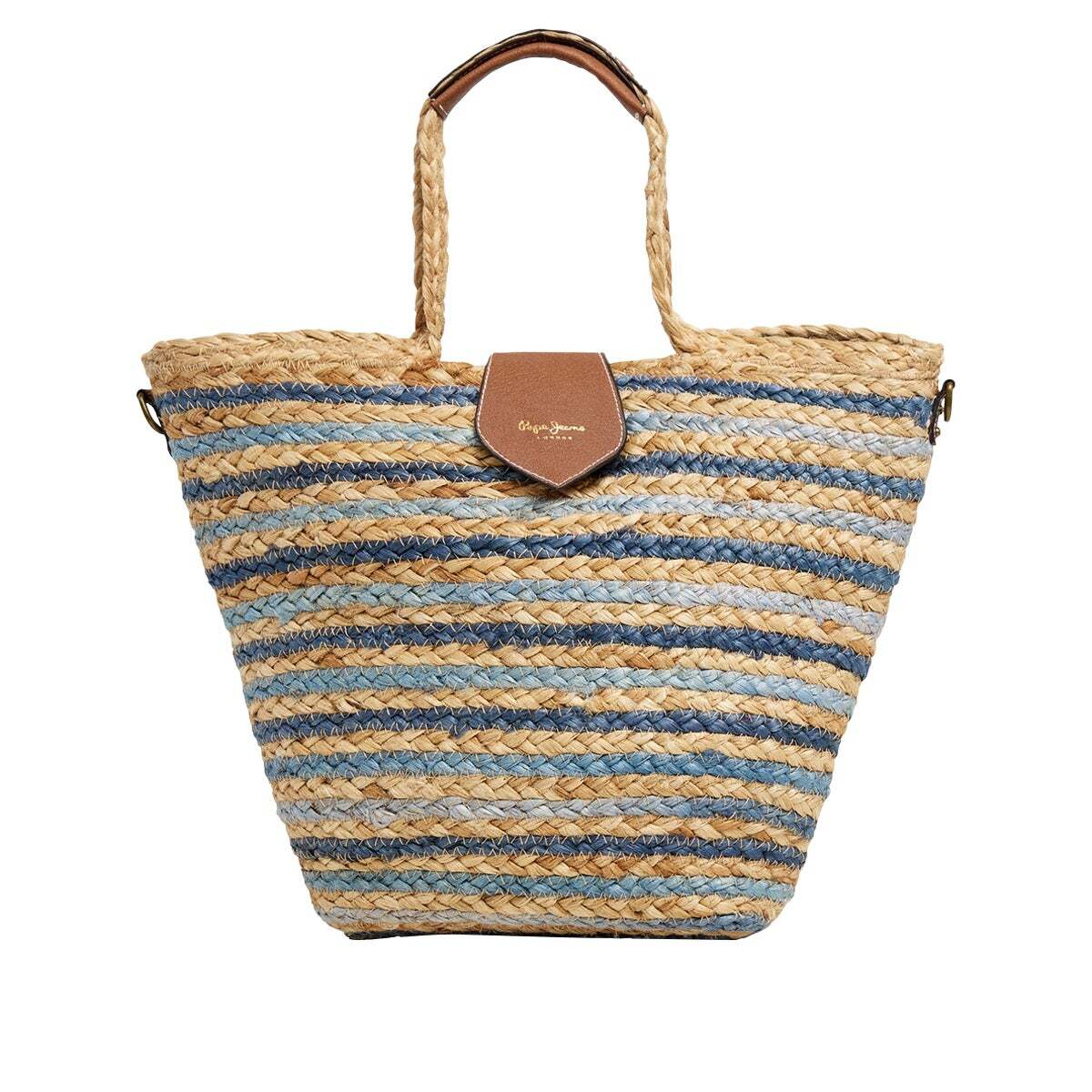 Sac Shopper En Jute denim, PEPE JEANS