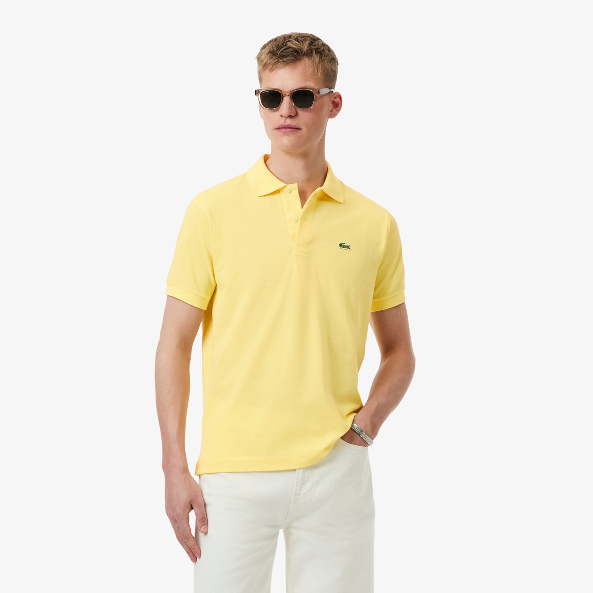Polo L.12.12 Original classic fit jaune-107, LACOSTE
