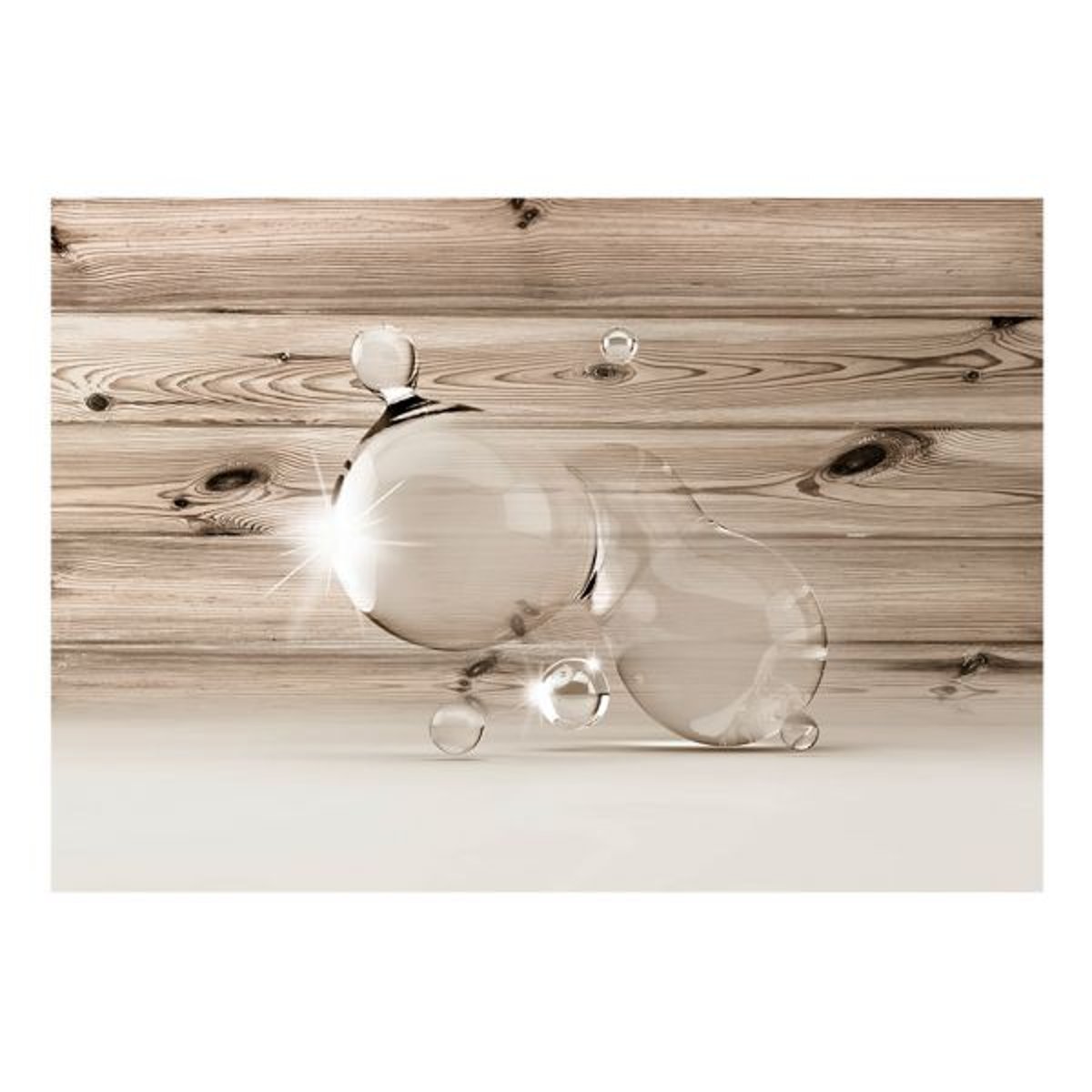 Papier peint intissé panoramique Whisper of Drop blanc, EDEN