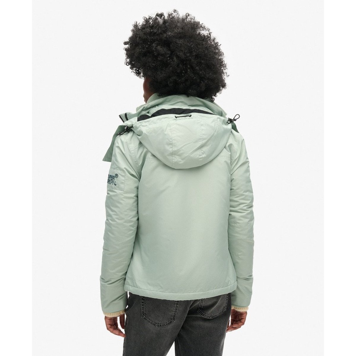 Veste à capuche Mountain Windbreaker vert d'eau, SUPERDRY