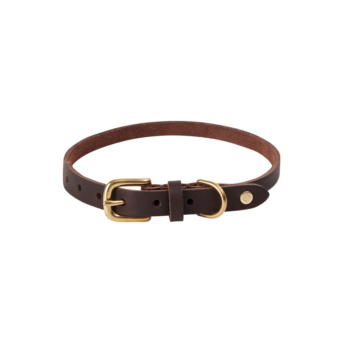 Collier en cuir pour chien LIVING marron foncé, OYOY LIVING DESIGN