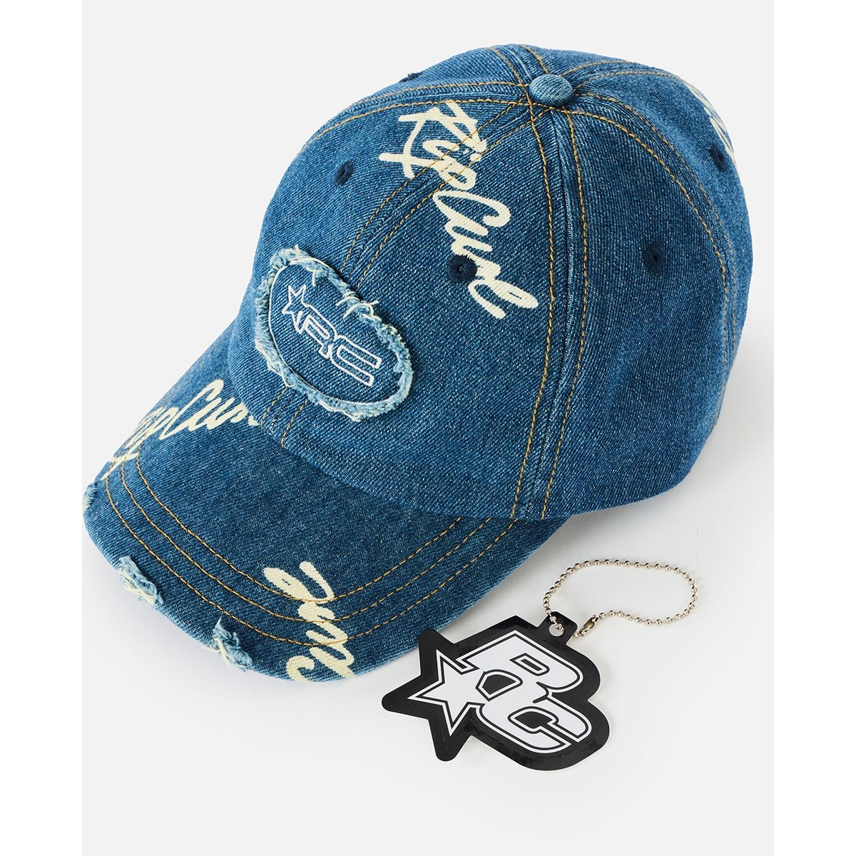 Casquette ARCHIVE SCRIPT Patch denim blue, RIP CURL