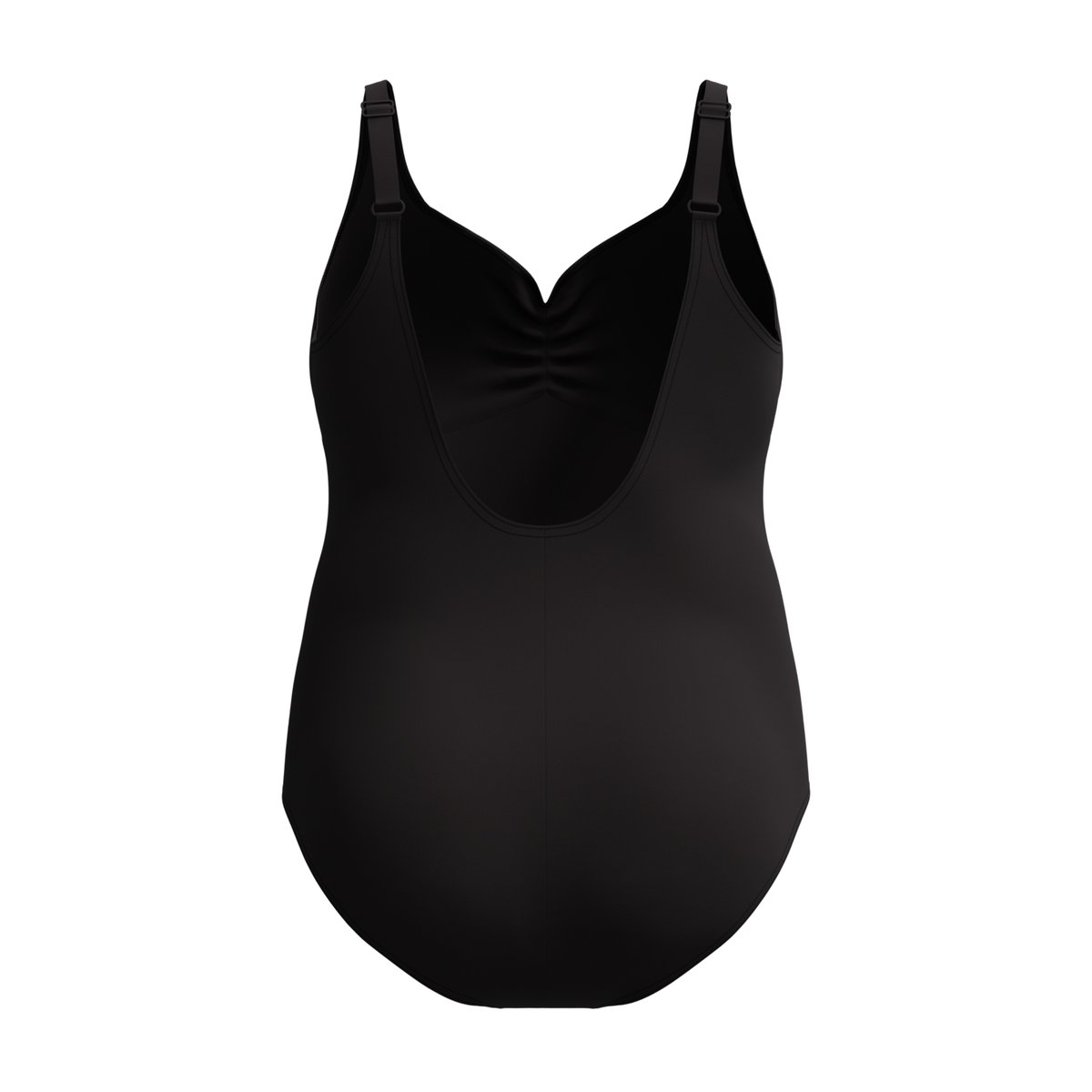 Maillot de bain 1 pièce à col V et bretelles ajustables grande taille SHAPING AQUANITE noir, SPEEDO