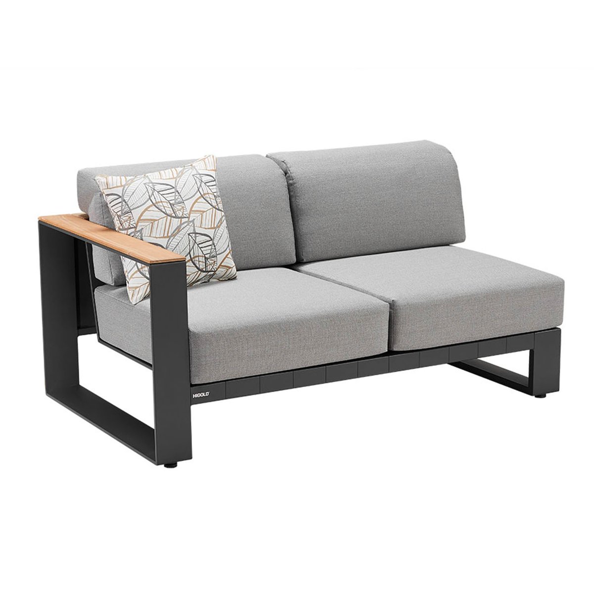 Salon de jardin d'angle en aluminium, SOFY gris anthracite, AU JARDIN DE CHLOÉ