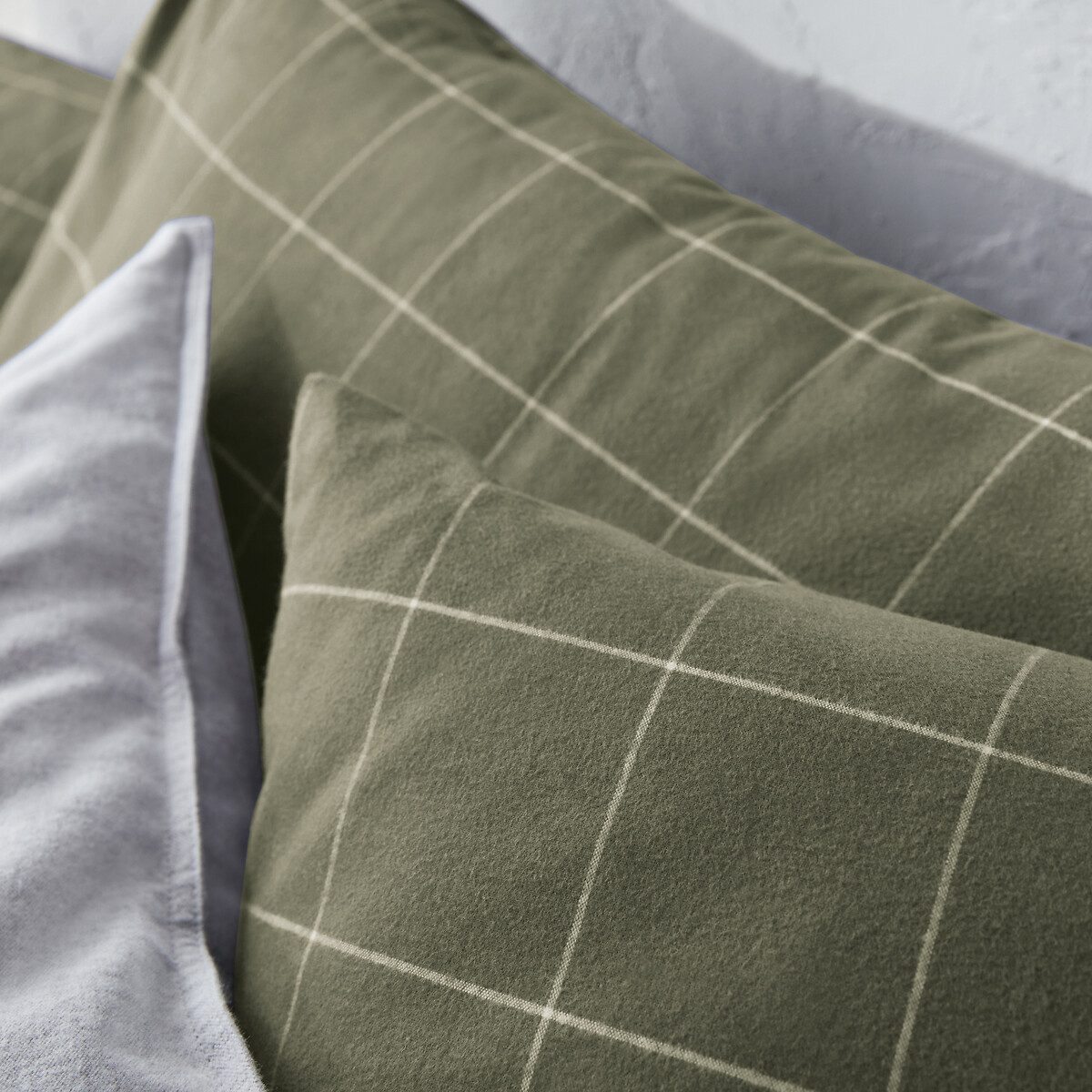Housse de couette flanelle, Charlie Kaki kaki, LA REDOUTE INTERIEURS