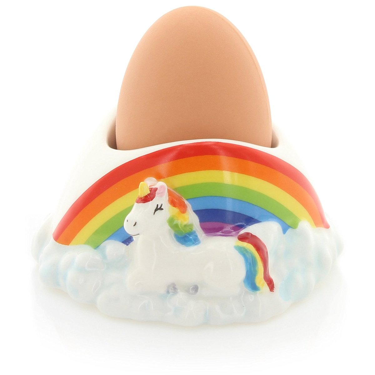 Coquetier Licorne Arc-en-ciel blanc, EDEN