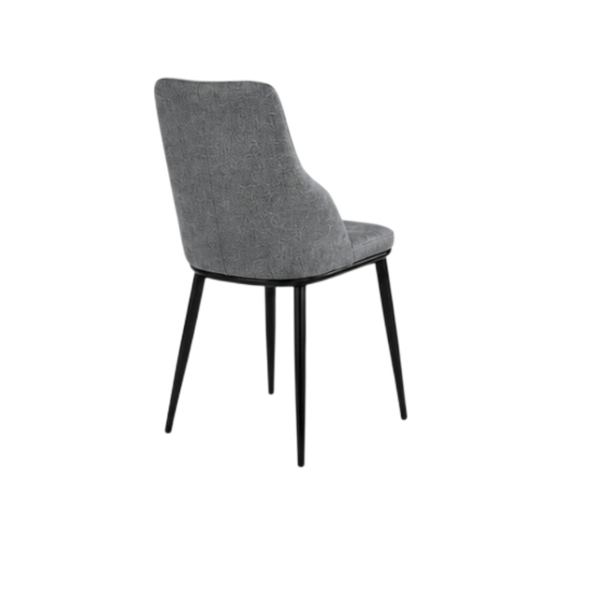 Chaise en tissu, pieds métal (lot de 2) AUREN gris, PIER IMPORT