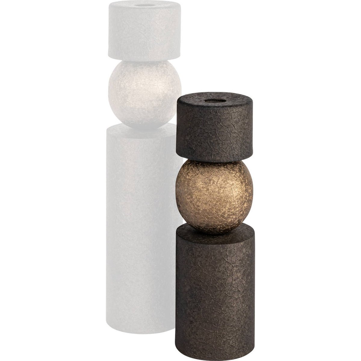 Bougeoir en fer effet laiton antique laiton antique, RECOLLECTION