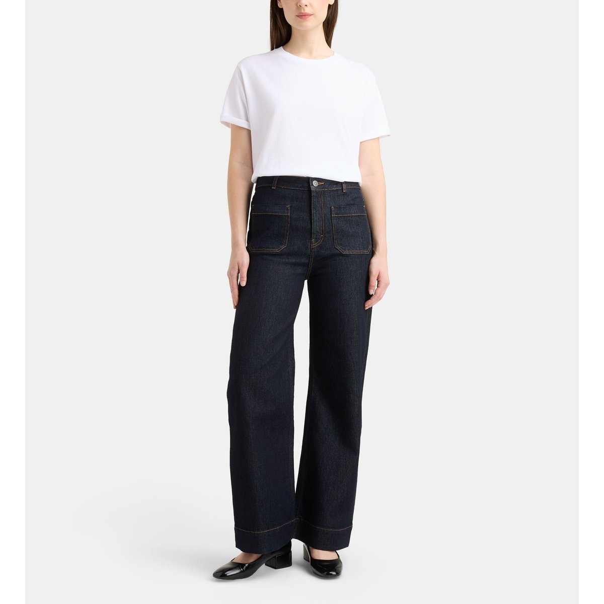 Jean flare redford b coton bleu foncé, GALERIES LAFAYETTE