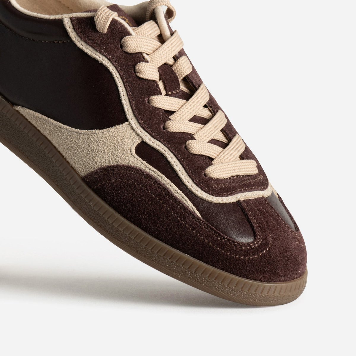 Basket en cuir POLINA bordeaux, ERAM