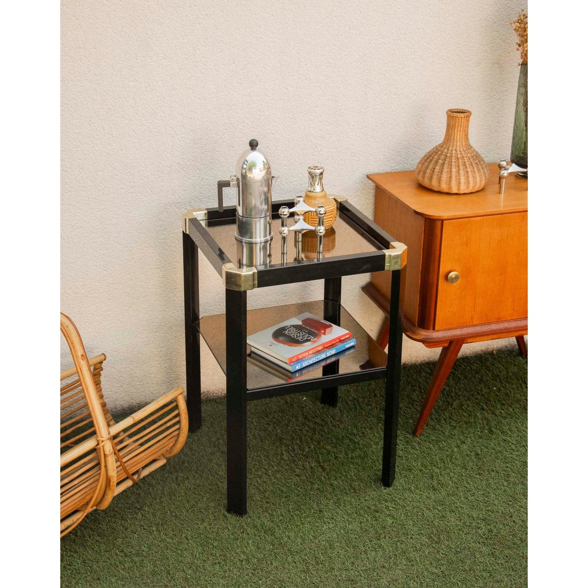 Table d'appoint au design emblématique Hanna N°1389 - Bon état fumé, DEBONGOUT
