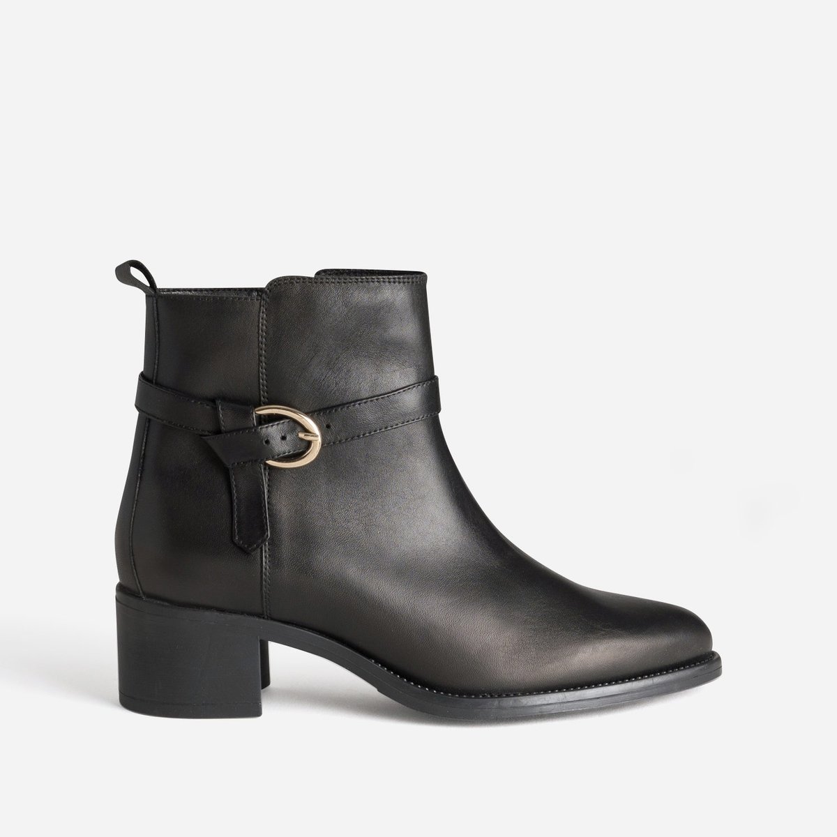 Boots À Talon en cuir NAIMA noir, ERAM