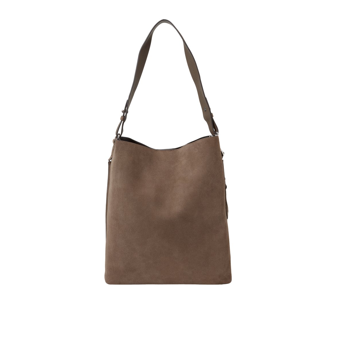 Sac Hobo modèle Brinja, taille moyenne en cuir velours souple marron, MARC O'POLO