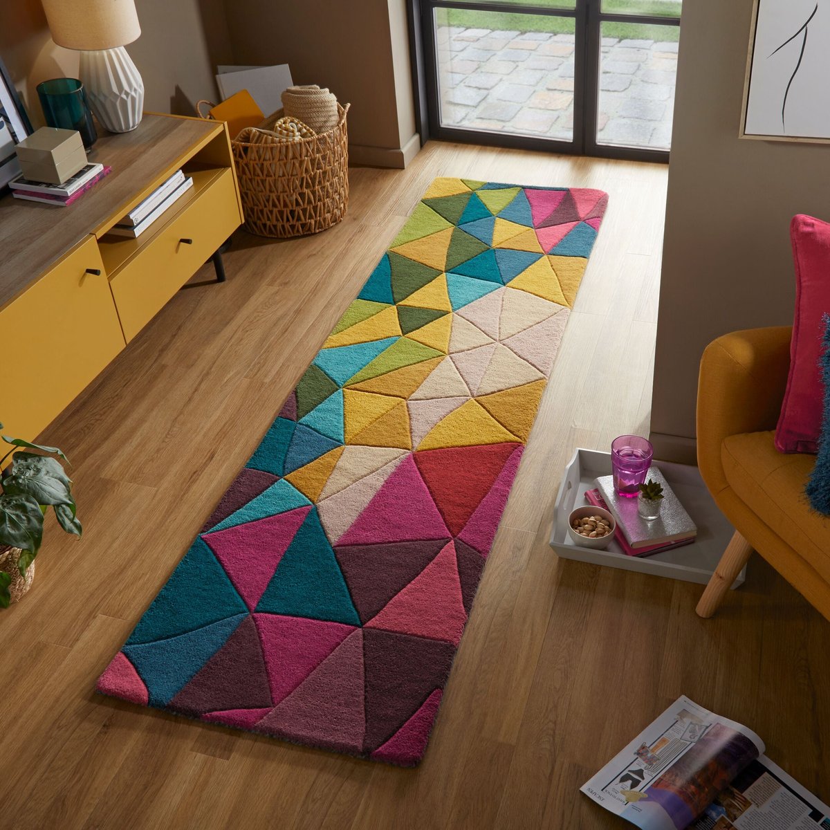 Tapis en laine de couloir FALMOUTH multicolore, FLAIR RUGS