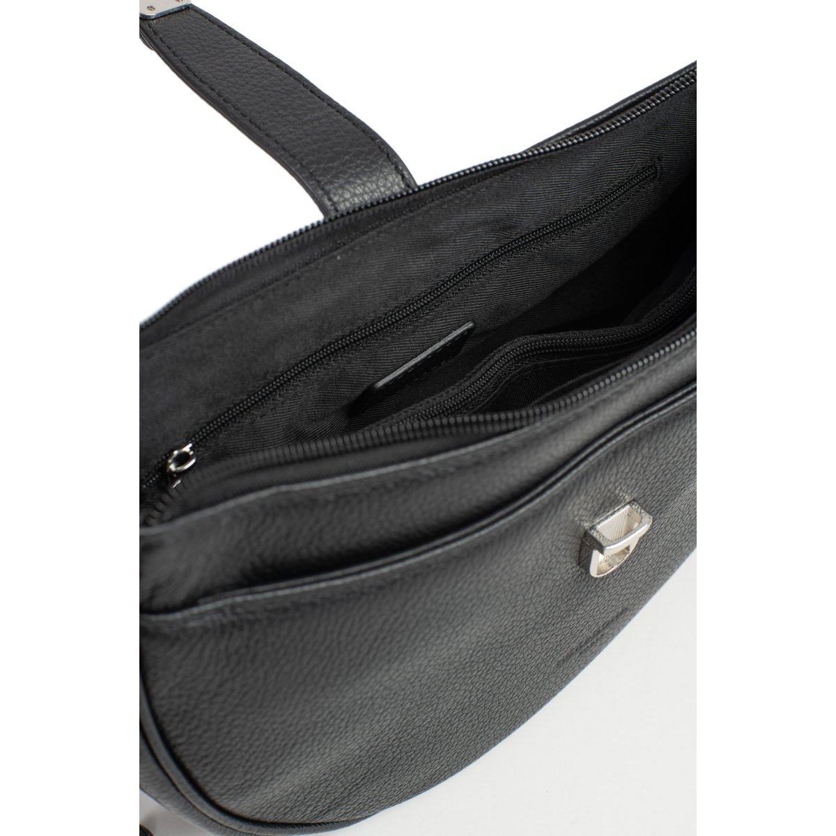 Sac porté épaule 1 anse  AURORE noir, HEXAGONA