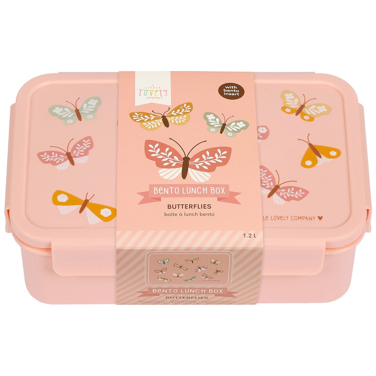 Lunch box rose, jaune, bleu, A LITTLE LOVELY COMPANY