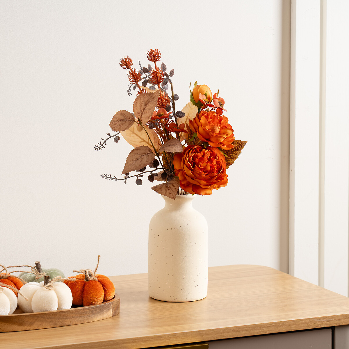 38cm Orange Roses in Ceramic Vase orange, SO'HOME