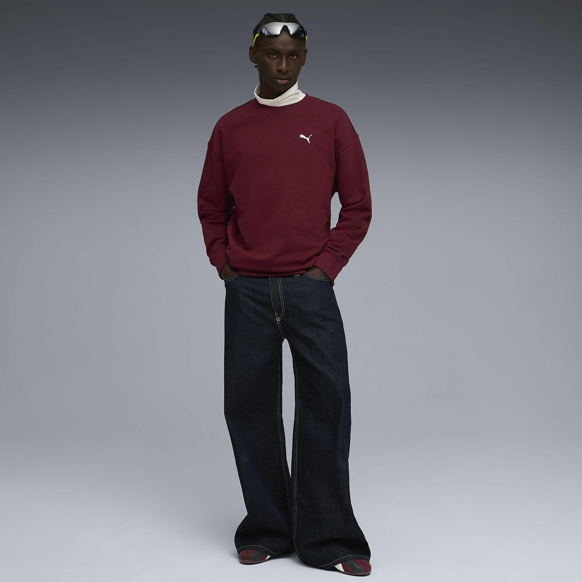 Prime Crew Neck Sweatshirt burgundy, PUMA