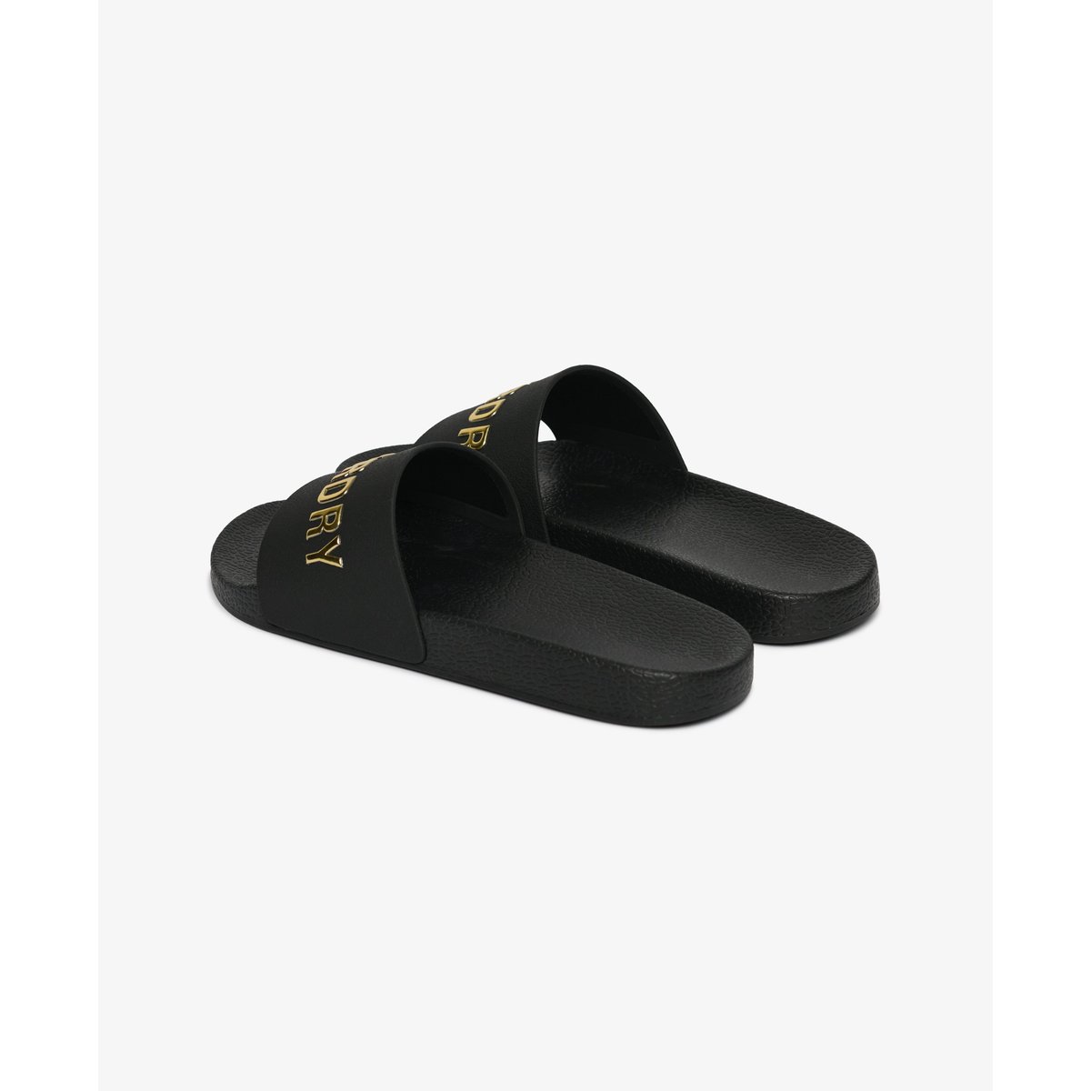 Claquettes de Piscine Métallisées Premium noir/doré, SUPERDRY