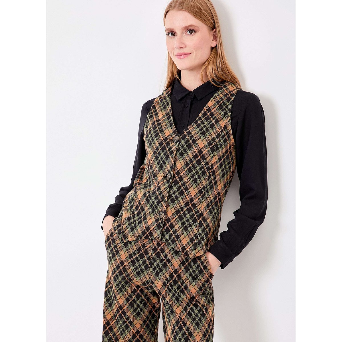 Gilet de costume maille bio GISELE marron, PRINCESSE NOMADE