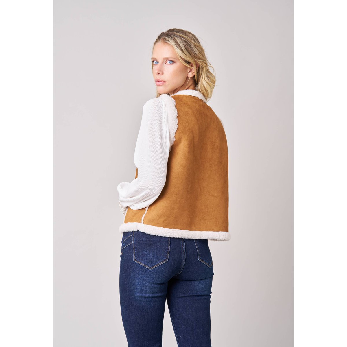 Gilet sans manches femme SVANY whisky, DEELUXE