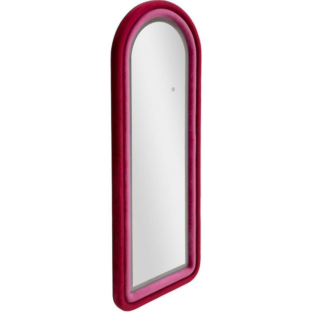 Miroir mural arche à LED cadre velours MODERN rose et violet, RECOLLECTION