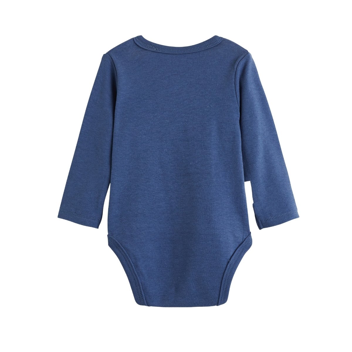 Lot de 2 bodies bébé manches longues ouverture croisée Emile bleu, PETIT BEGUIN