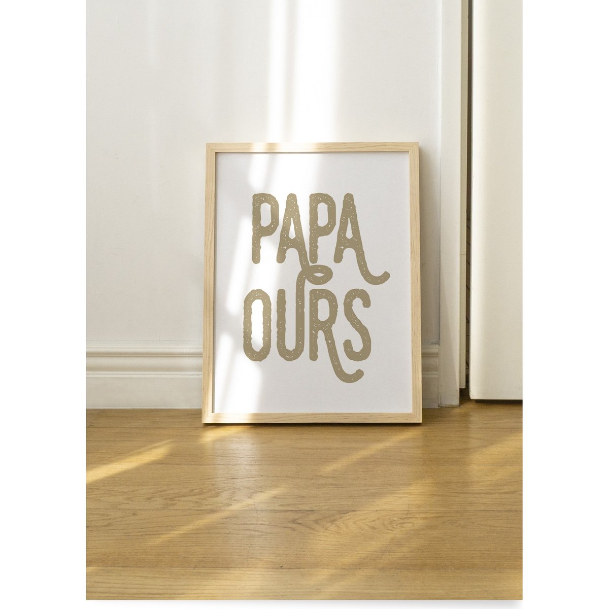 Affiche 'Papa ours' blanc, L'AFFICHERIE