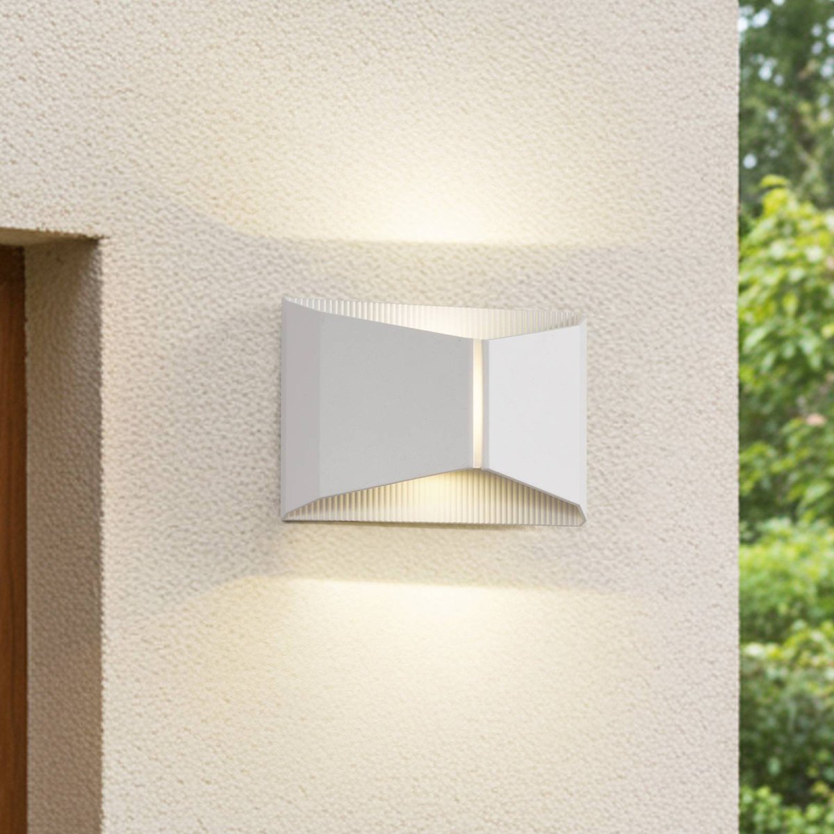 Applique extérieure en métal moderneLED blanc, LINDBY