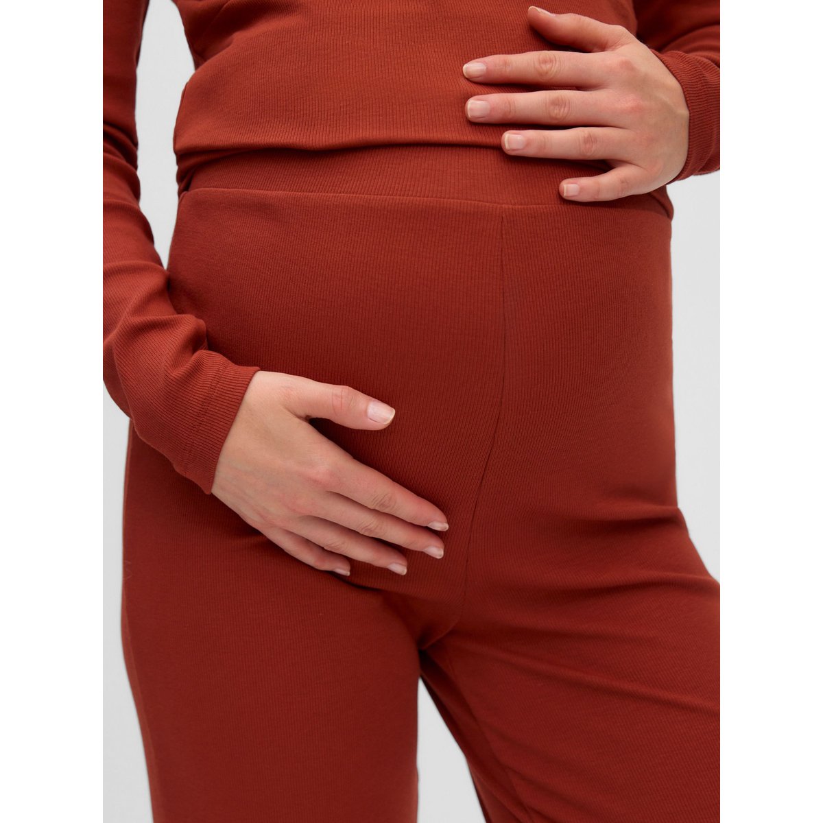 Pantalon rouge - burnt henna 1, MAMA LICIOUS