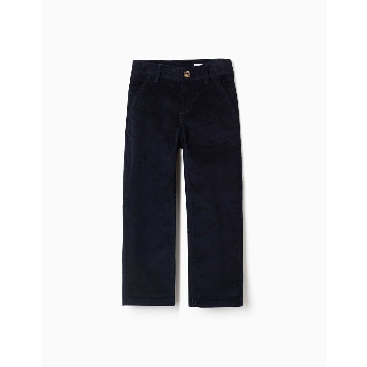 Pantalon à coupe droite en velours côtelé avec poches You&Me bleu foncé, ZIPPY