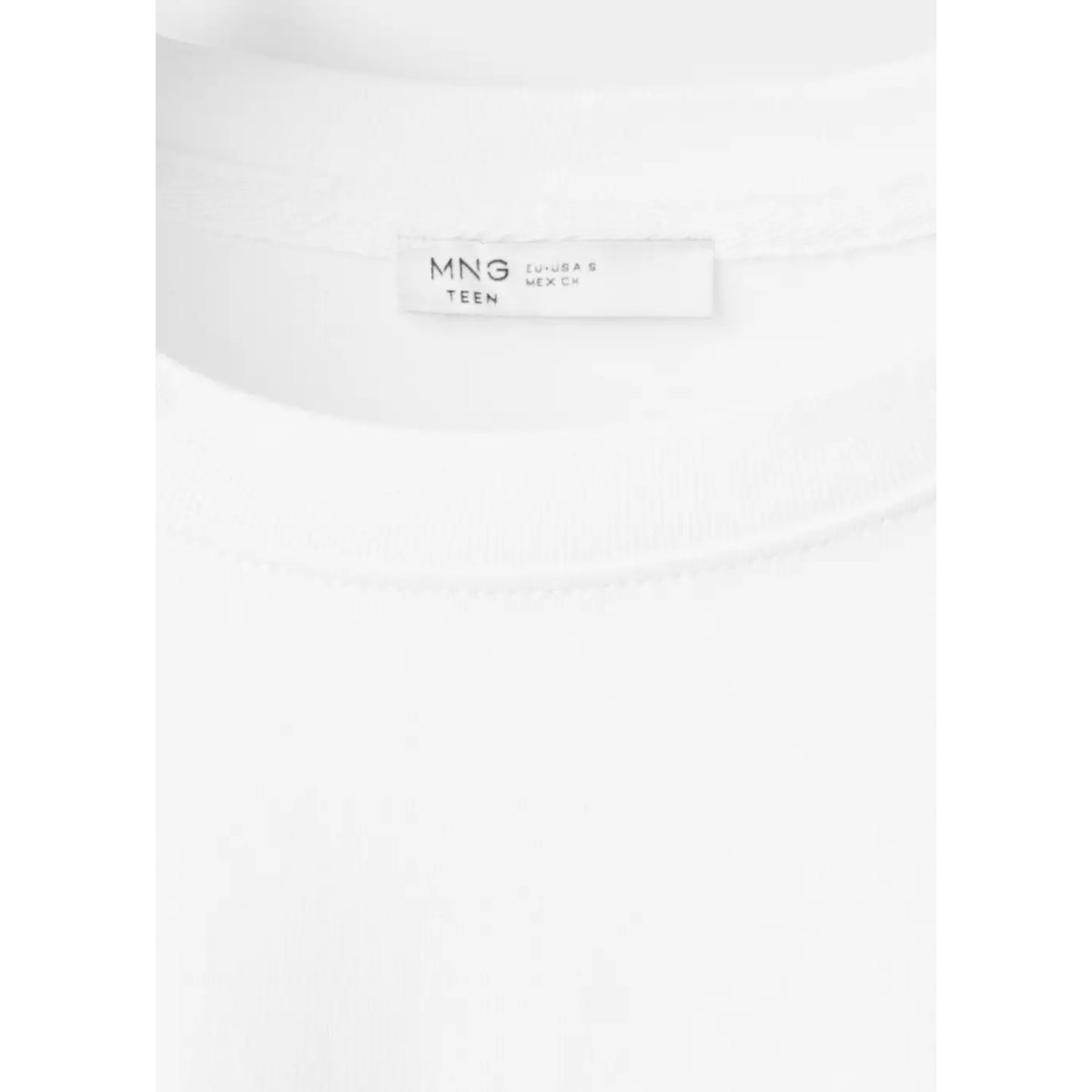 T-shirt coton détail imprimé blanc cassé, MANGO TEEN