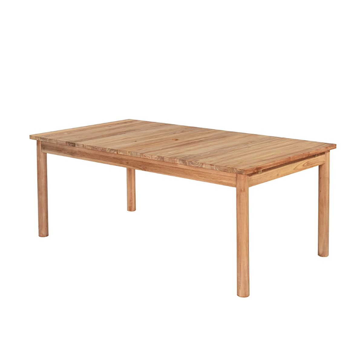 Table de jardin extensible rectangulaire en Teck Massif 190/290 cm Auckland XL naturel, TECK ATTITUDE