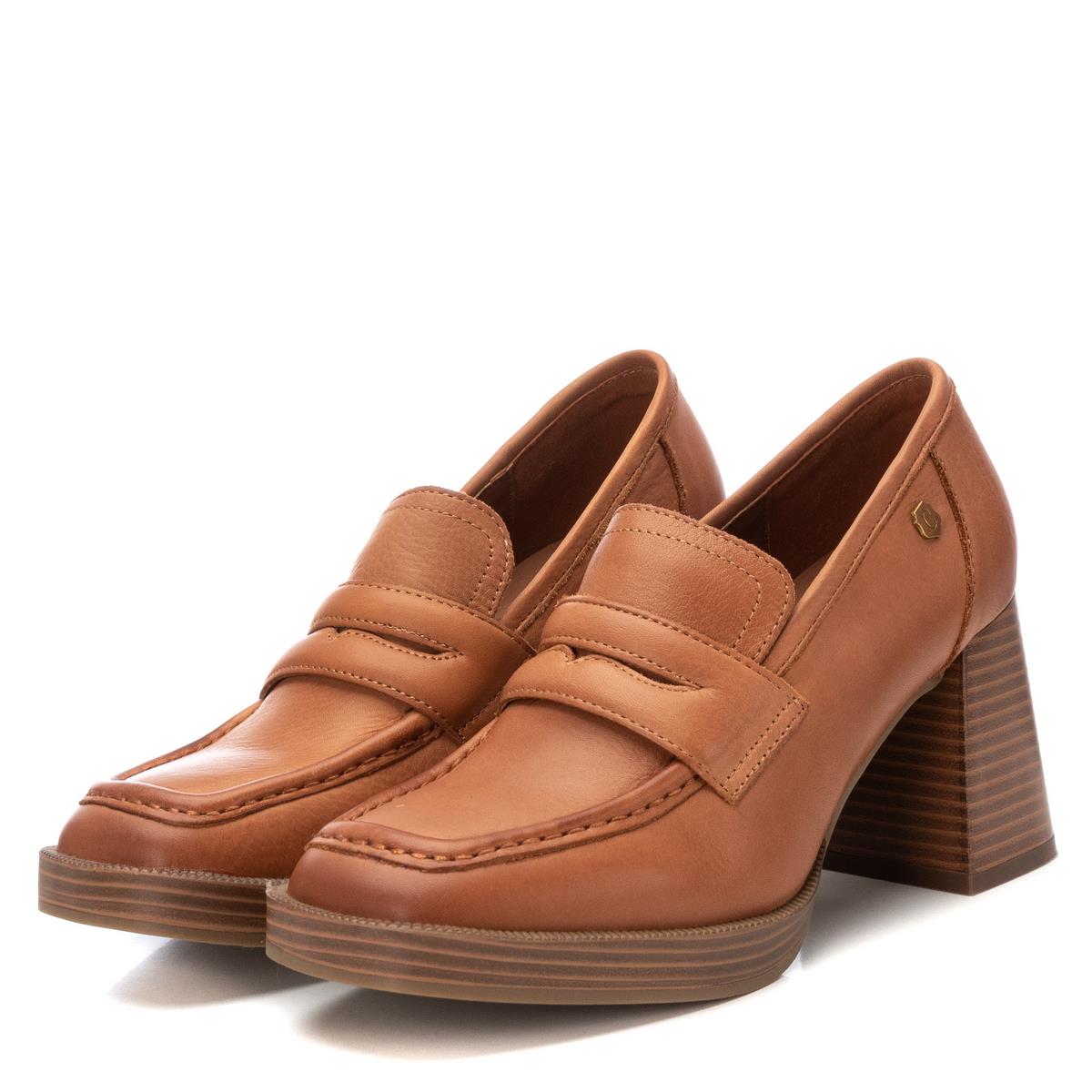 Chaussure Mocassin Talon Décontractée camel, CARMELA