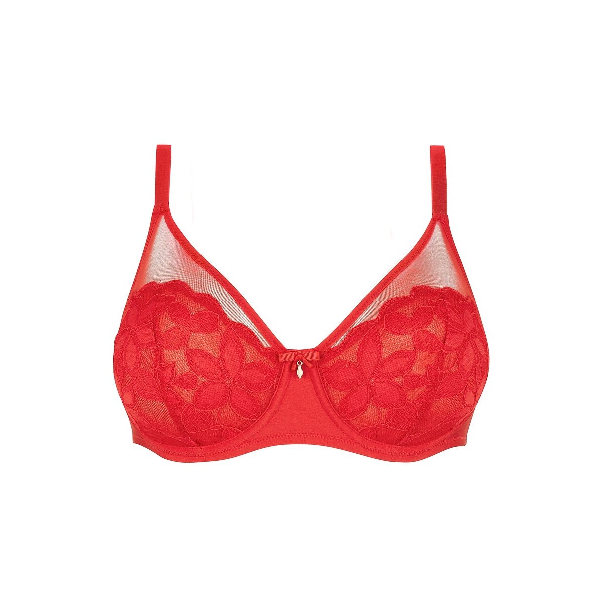 Soutien-gorge classique à armatures SALOME rouge flamboyant, SANS COMPLEXE