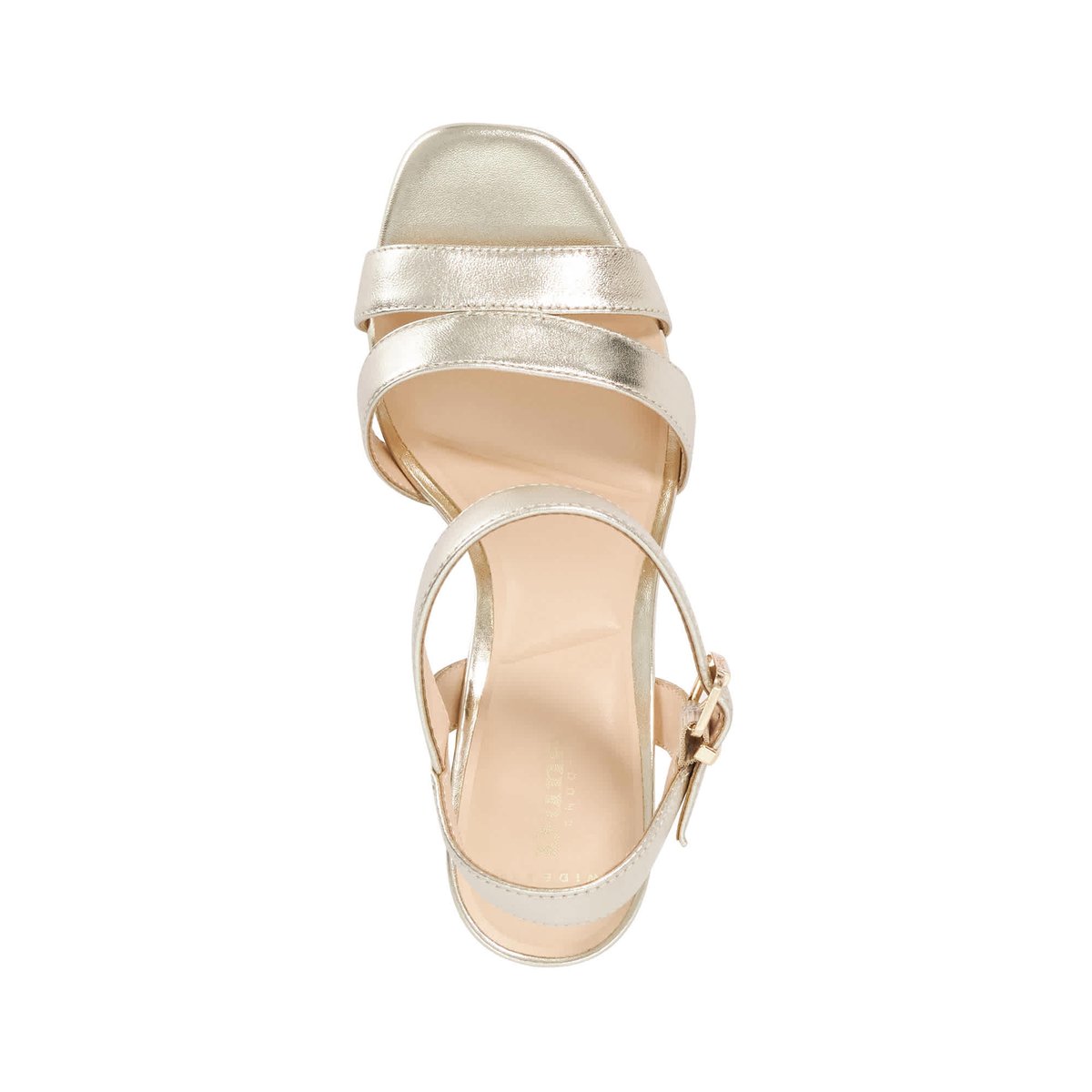 Sandales à plateformes et talons carrés - Wide Fit MANIFESTING gold-leather, DUNE LONDON