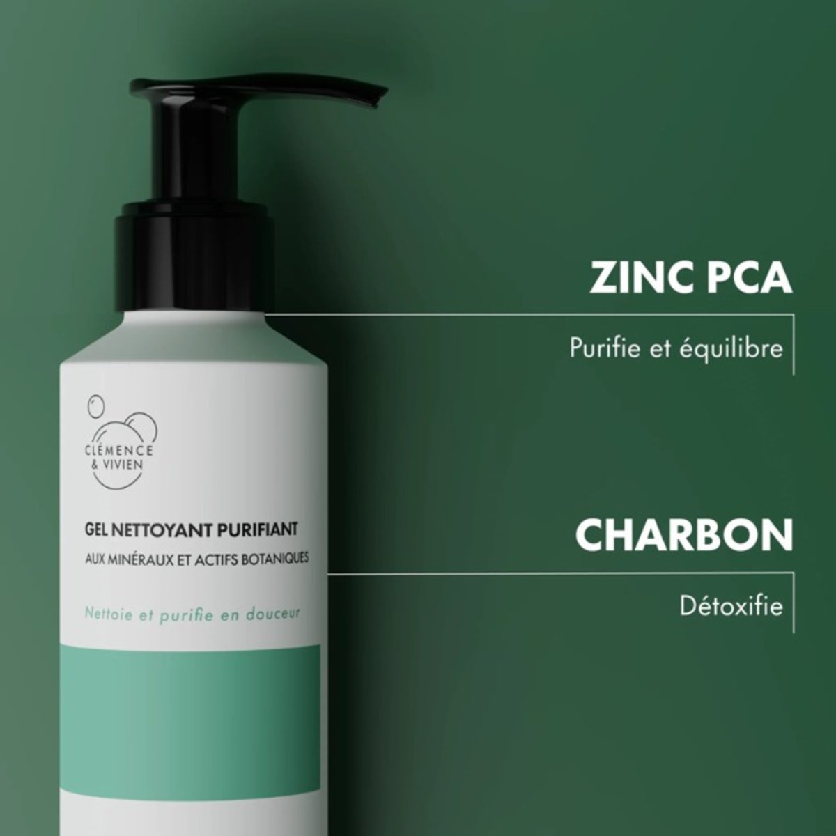 Gel nettoyant purifiant couleur unique, CLEMENCE ET VIVIEN