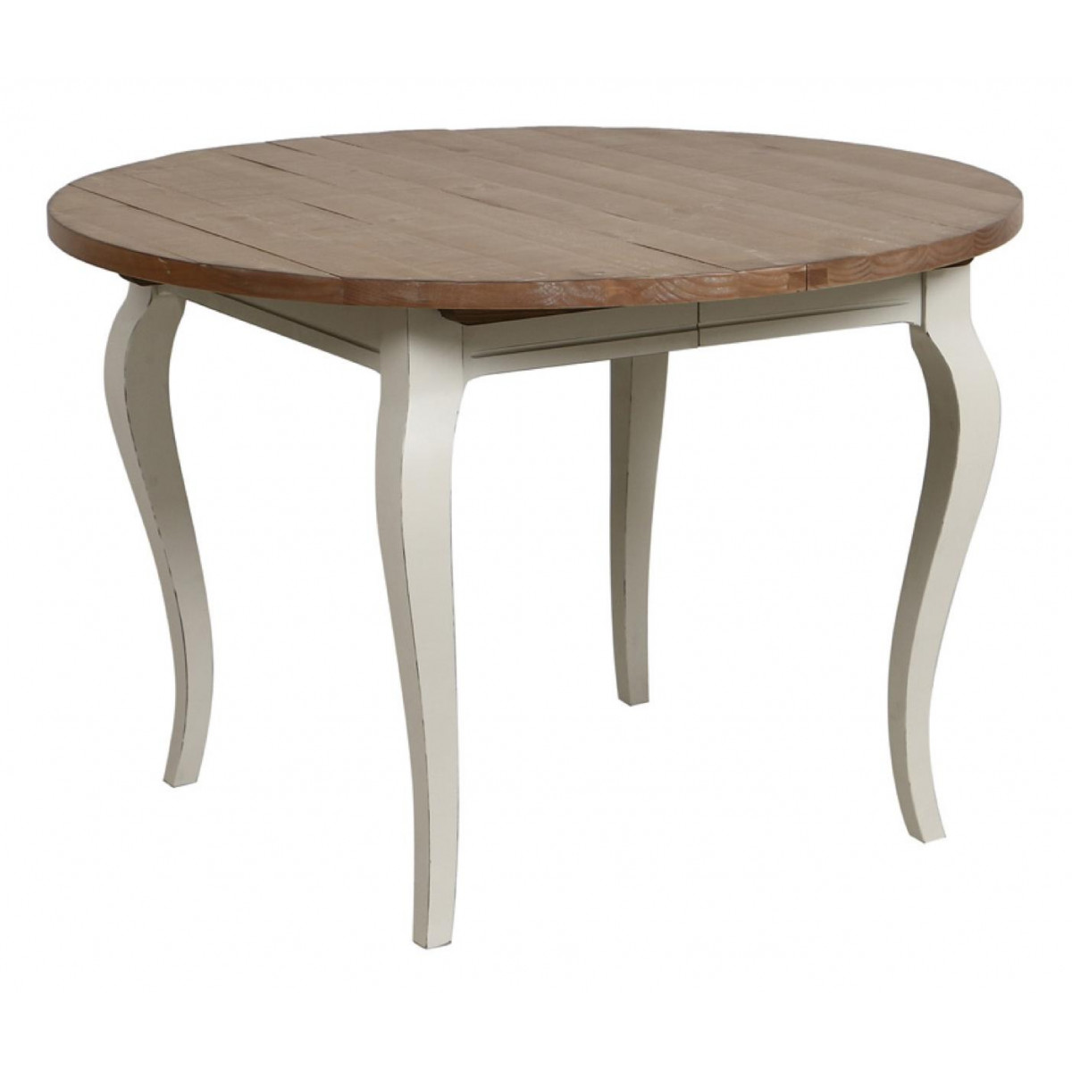 Table ronde extensible - PROVENCE blanc, INTERIOR'S