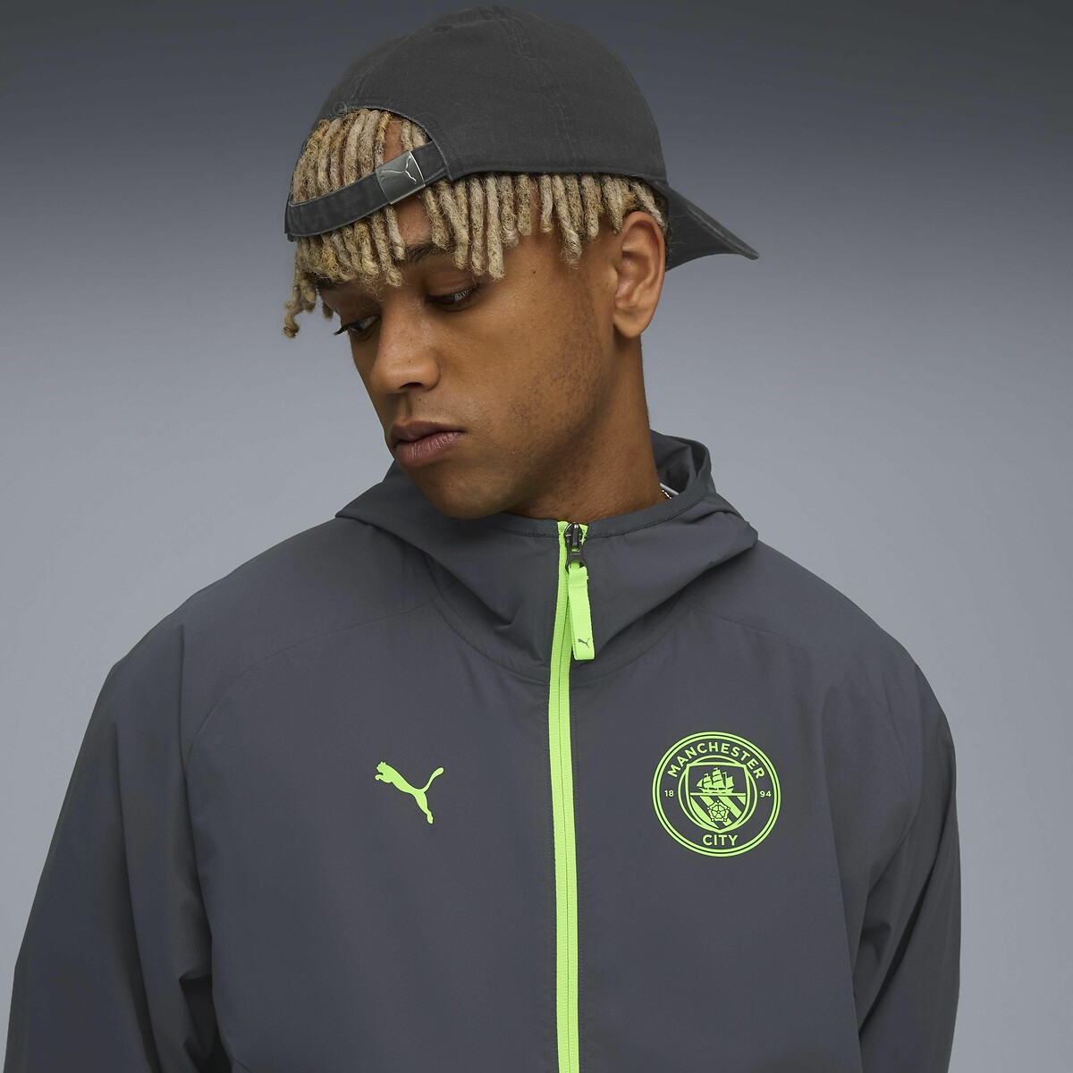 Veste tissée Manchester City gris foncé, PUMA